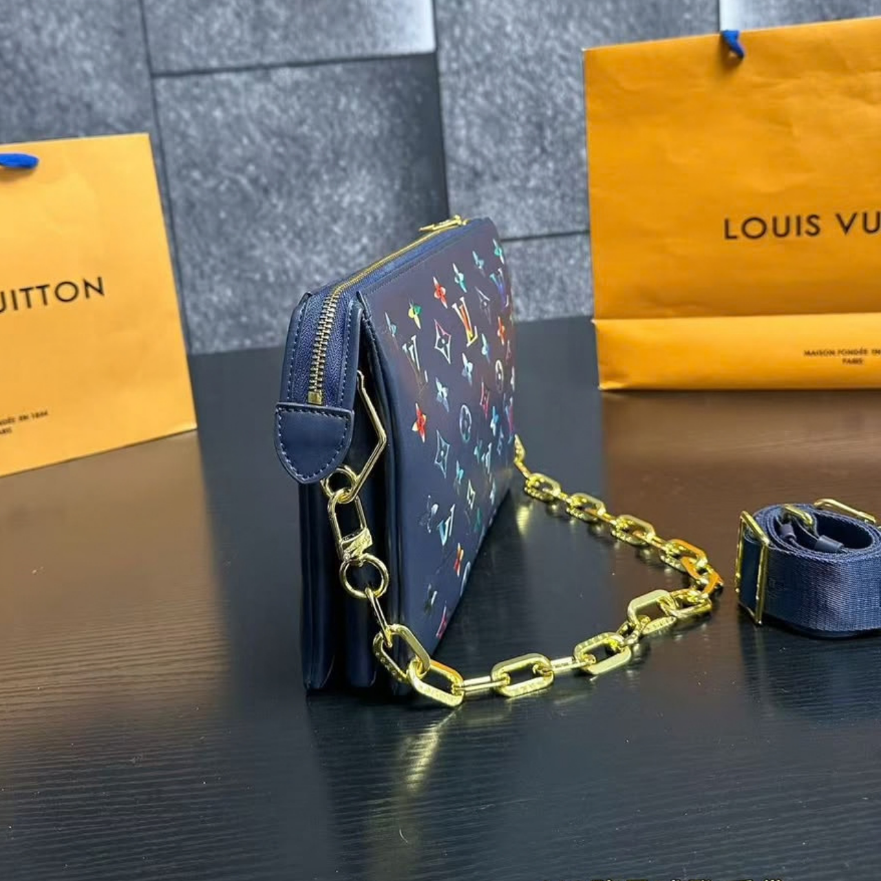 Louis Vuitton Coussin PM Bag Navy Blue 27Cm M21353 - Image 3