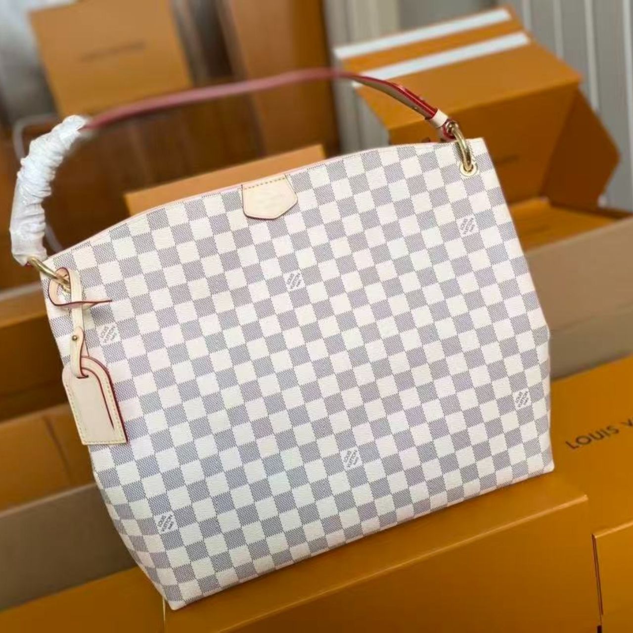 Louis Vuitton Graceful MM Damier Azur 41Cm N42233 - Image 3