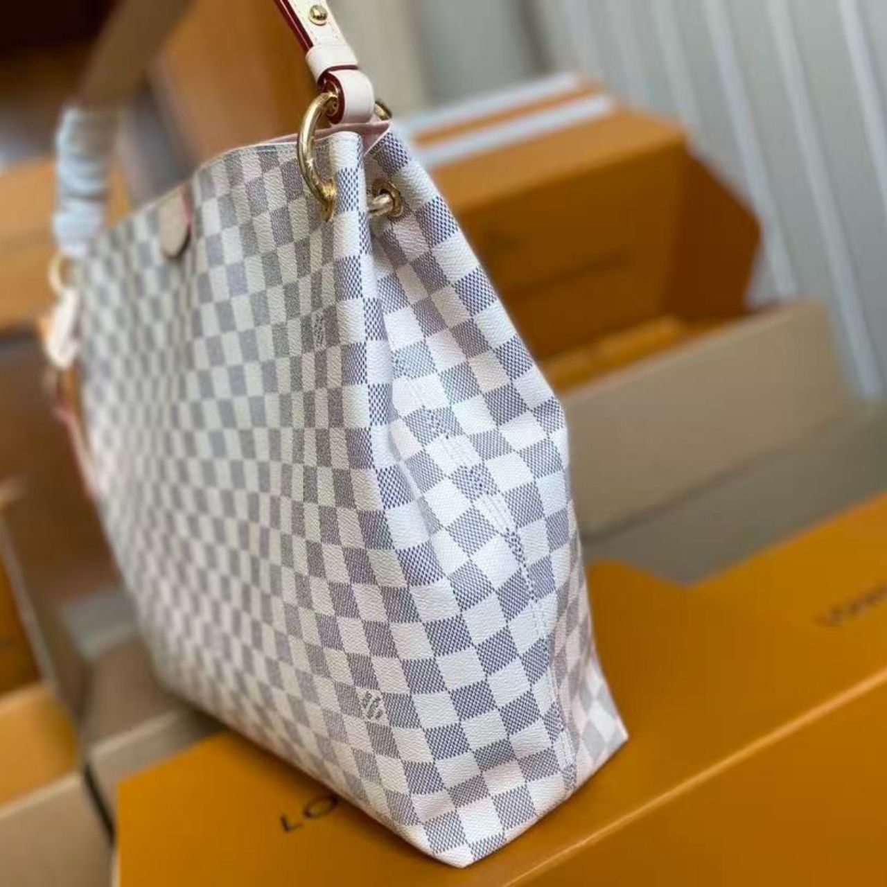 Louis Vuitton Graceful MM Damier Azur 41Cm N42233 - Image 4