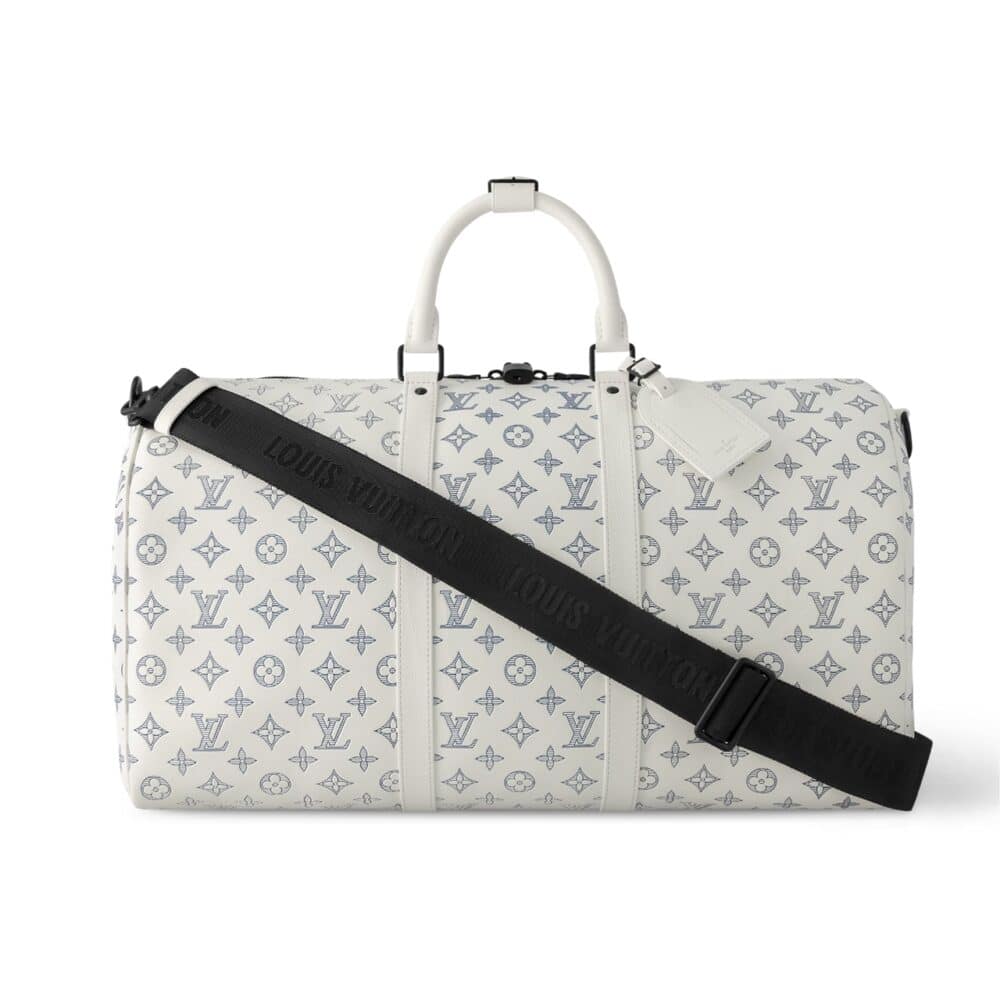 Louis Vuitton Keepall Bandoulière 50 White 50Cm M24954