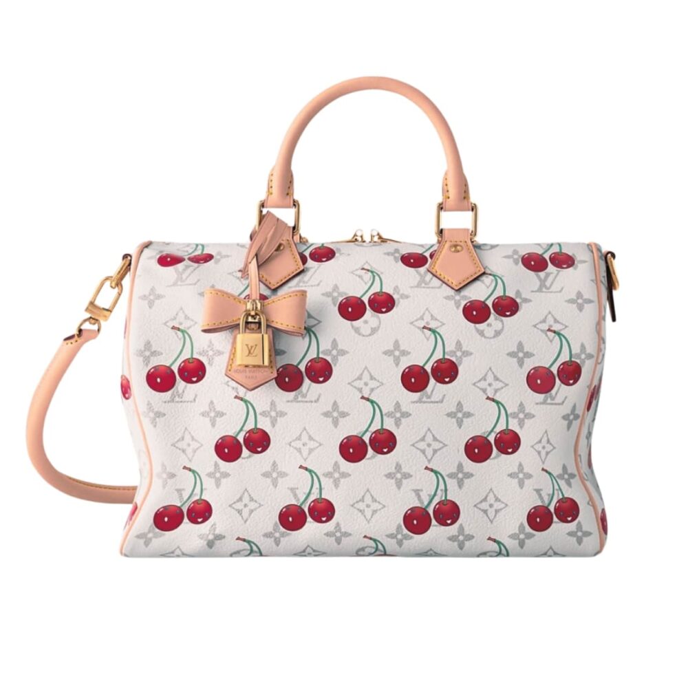 Louis Vuitton X Takashi Murakami Monogram Cerise Speedy 30 White 30Cm