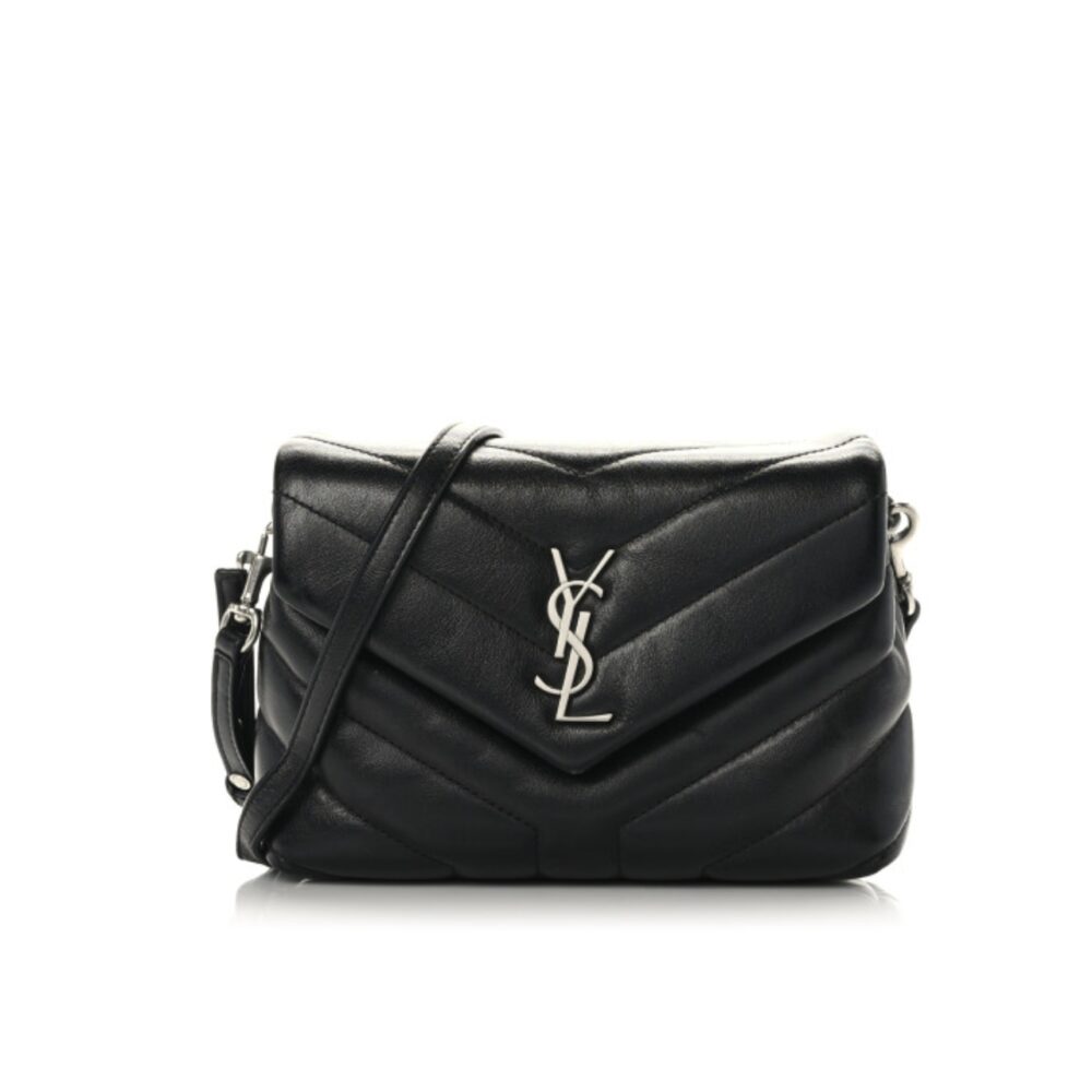 Saint Laurent Loulou Toy Strap Bag In Quilted Y Black 20Cm 678401DV7061000