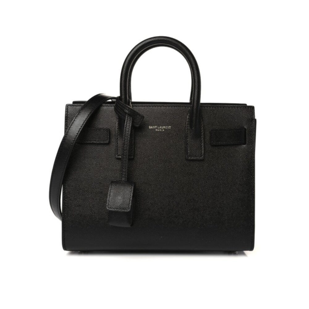 Saint Laurent Sac De Jour Baby In Grained Black 26Cm