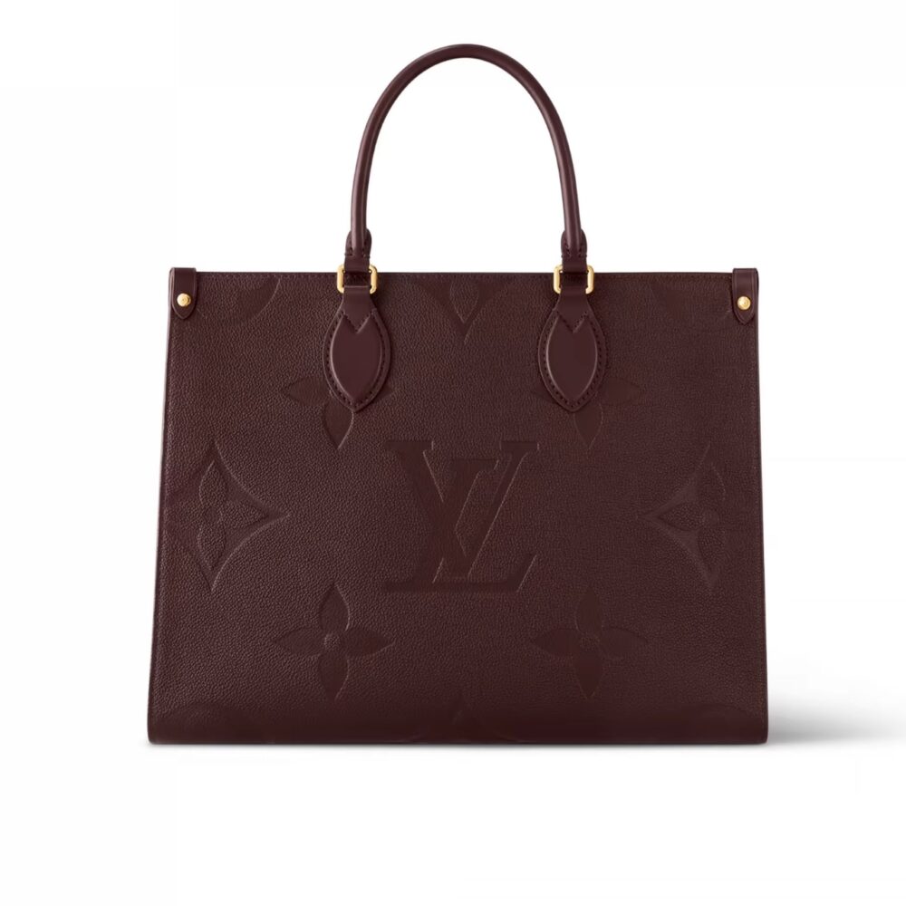 Louis Vuitton Onthego MM Monogram Empreinte Wine Red 35Cm M46601