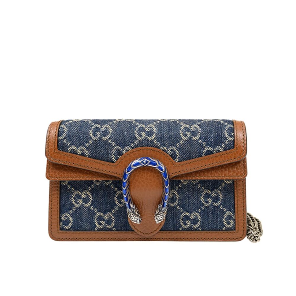 Gucci Dionysus Super Mini Dark Blue And Brown 16Cm 476432 2KQFN 4483