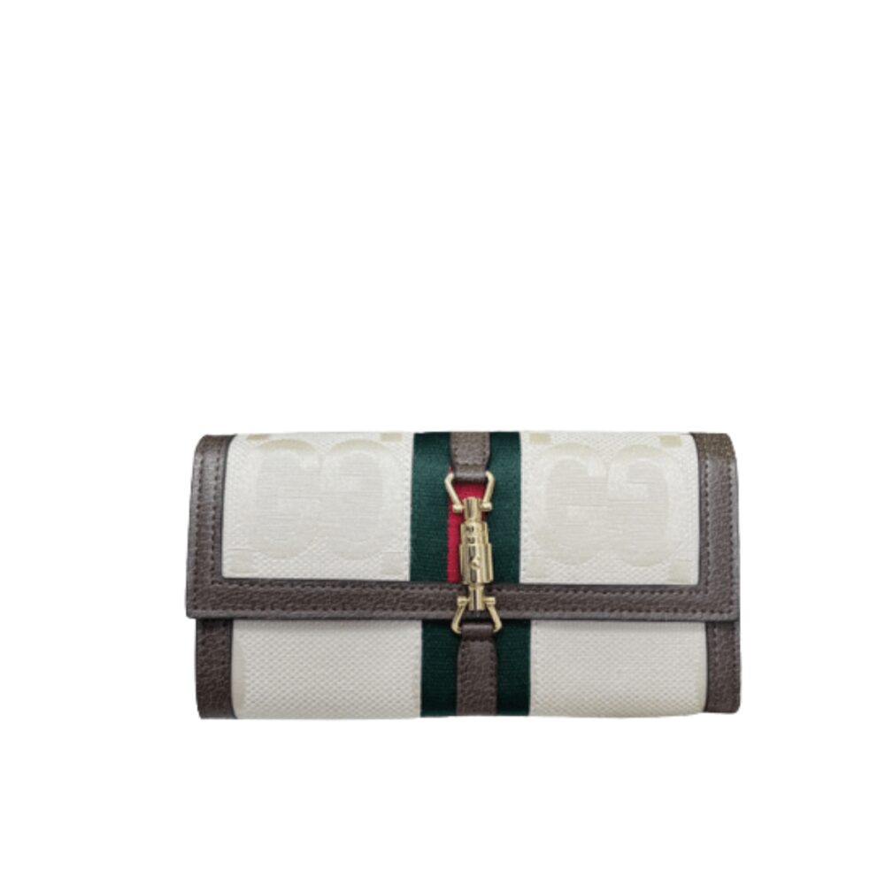 Gucci Jackie 1961 Chain Wallet Beige and Brown 19Cm 652681 HUHHG 8565