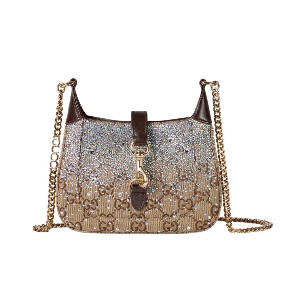 Gucci Jackie Notte Mini Bag Beige And Dark Brown 19Cm 782889 FAD1Z 2541