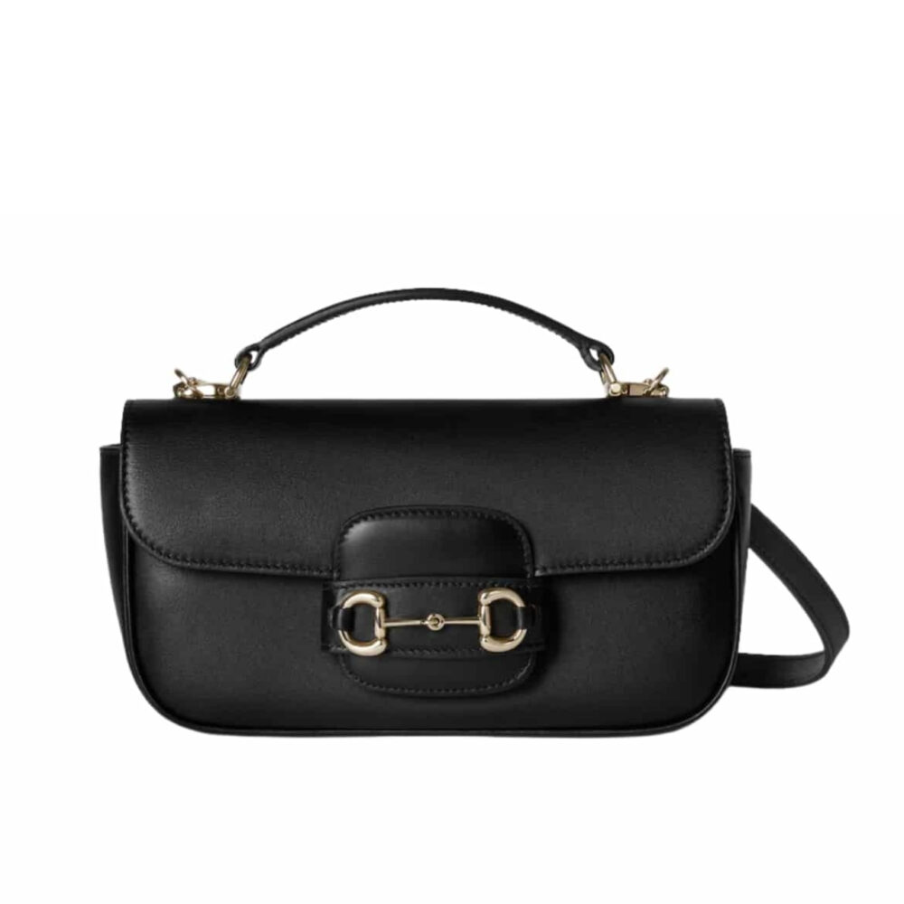 Gucci Horsebit 1955 Small Top Handle Bag Black 22Cm 815206 AAEFH 1000