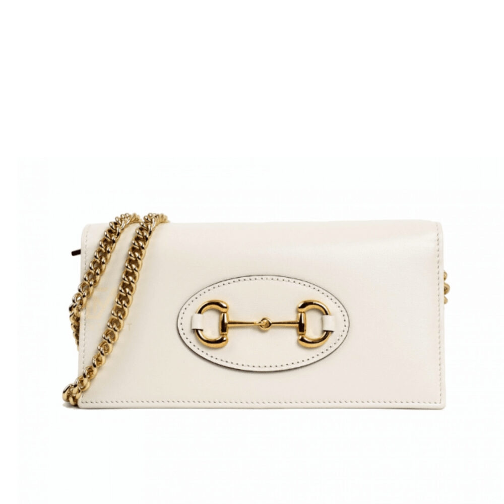 Gucci Horsebit 1955 Wallet With Chain White 20Cm 621892 0YK0G 9022