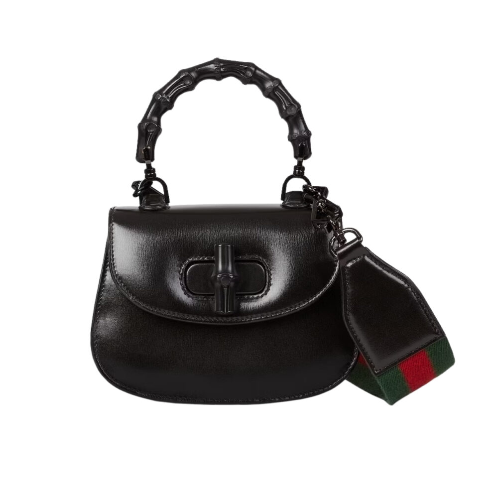 Gucci Bamboo 1947 Small Top Handle Bag Black 21Cm 675797 10ODP 1060