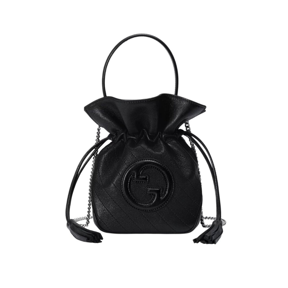 Gucci Blondie Mini Bucket Bag Black 19Cm 760313 AACP7 1000