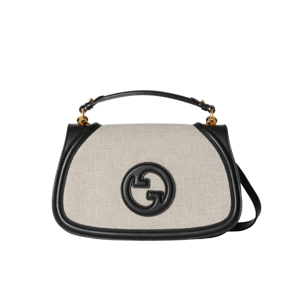 Gucci Blondie Shoulder Bag Natural Black 22Cm 815716 HAAKF 2546