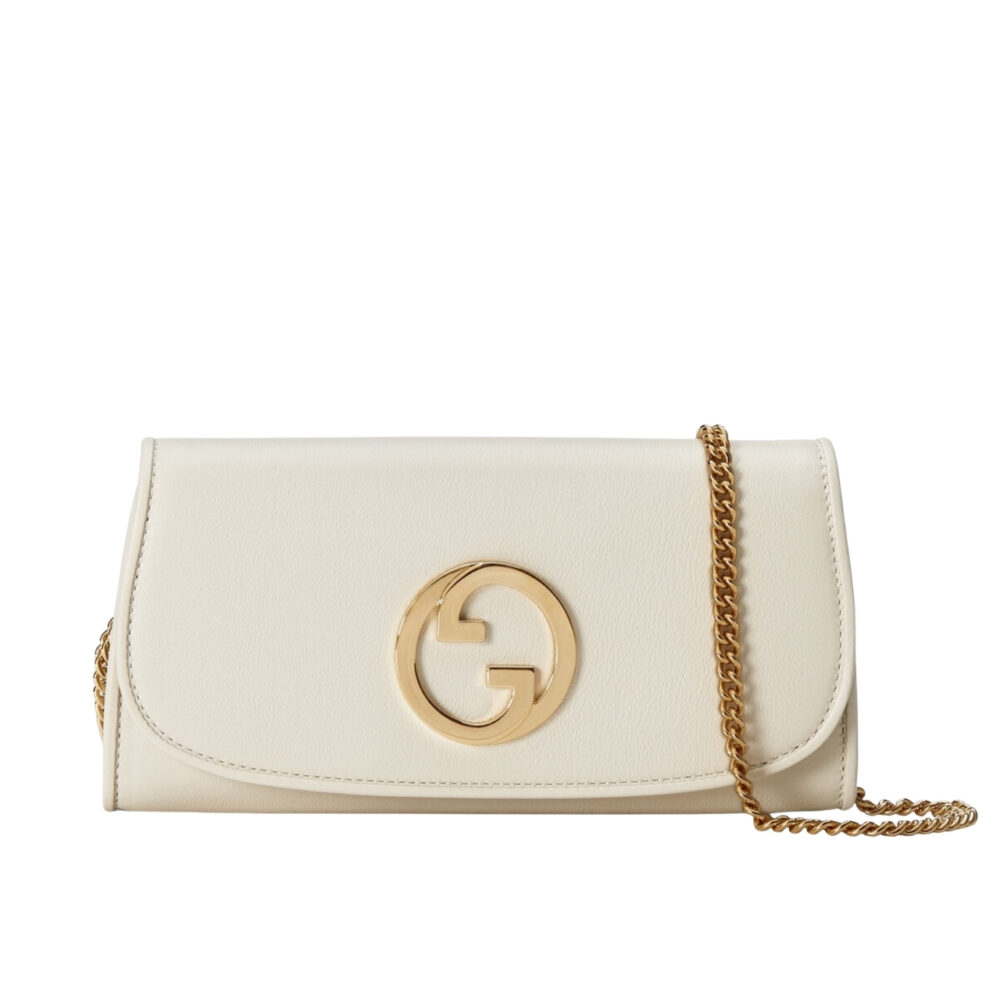 Gucci Blondie Continental Chain Wallet White 21Cm 725215 UXX0G 9022