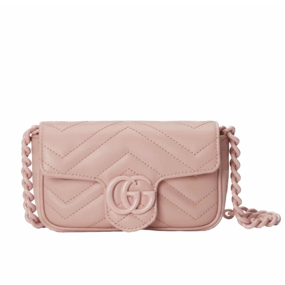 Gucci GG Marmont Belt Bag Pink 16Cm 699757 UM8KV 5909