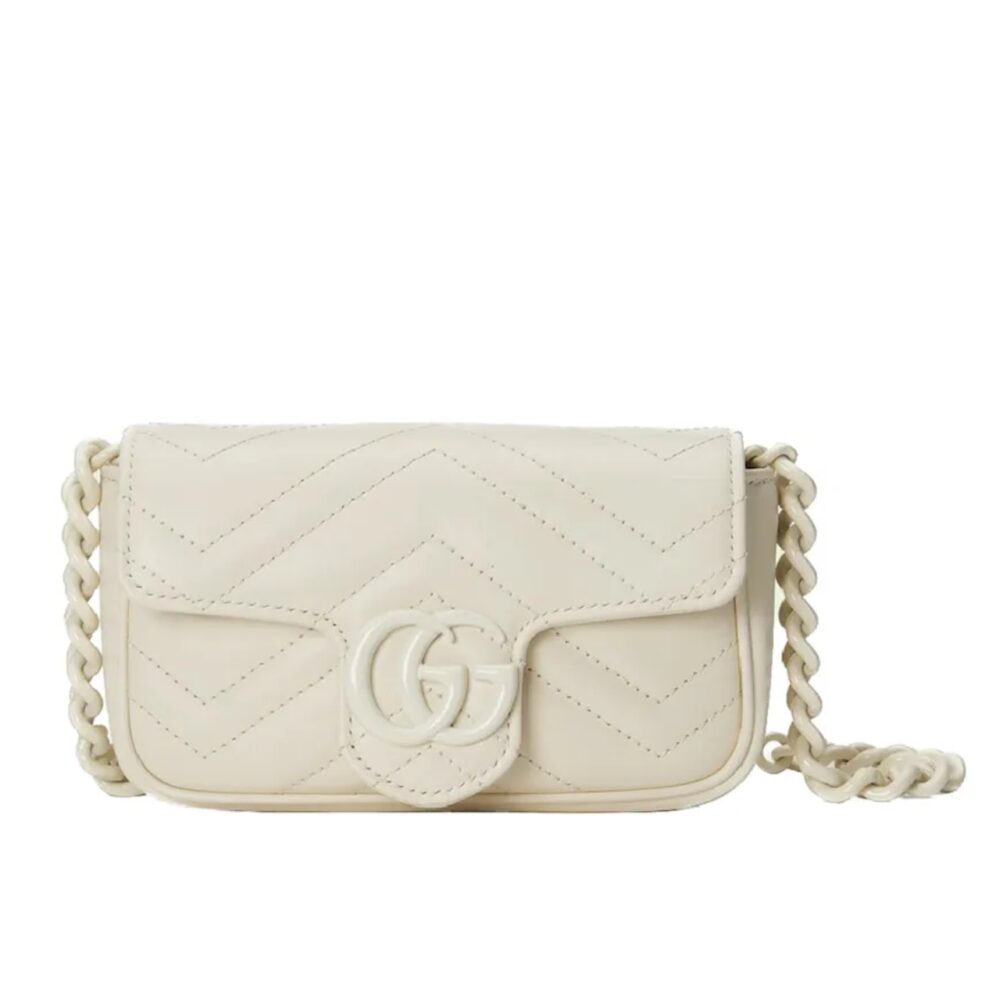 Gucci GG Marmont Belt Bag White 16Cm 739599 UM8KV 1000