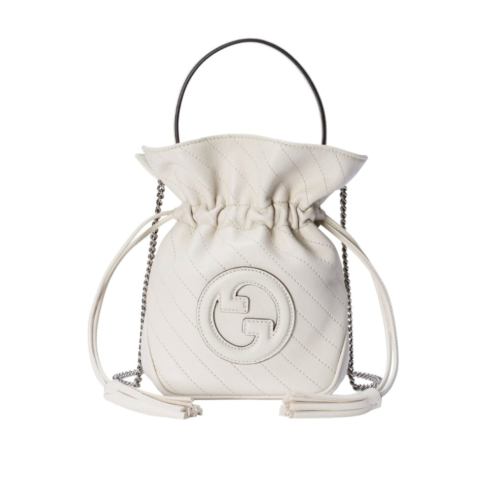 Gucci Blondie Mini Bucket Bag White 19Cm 760313 AACP7 9022
