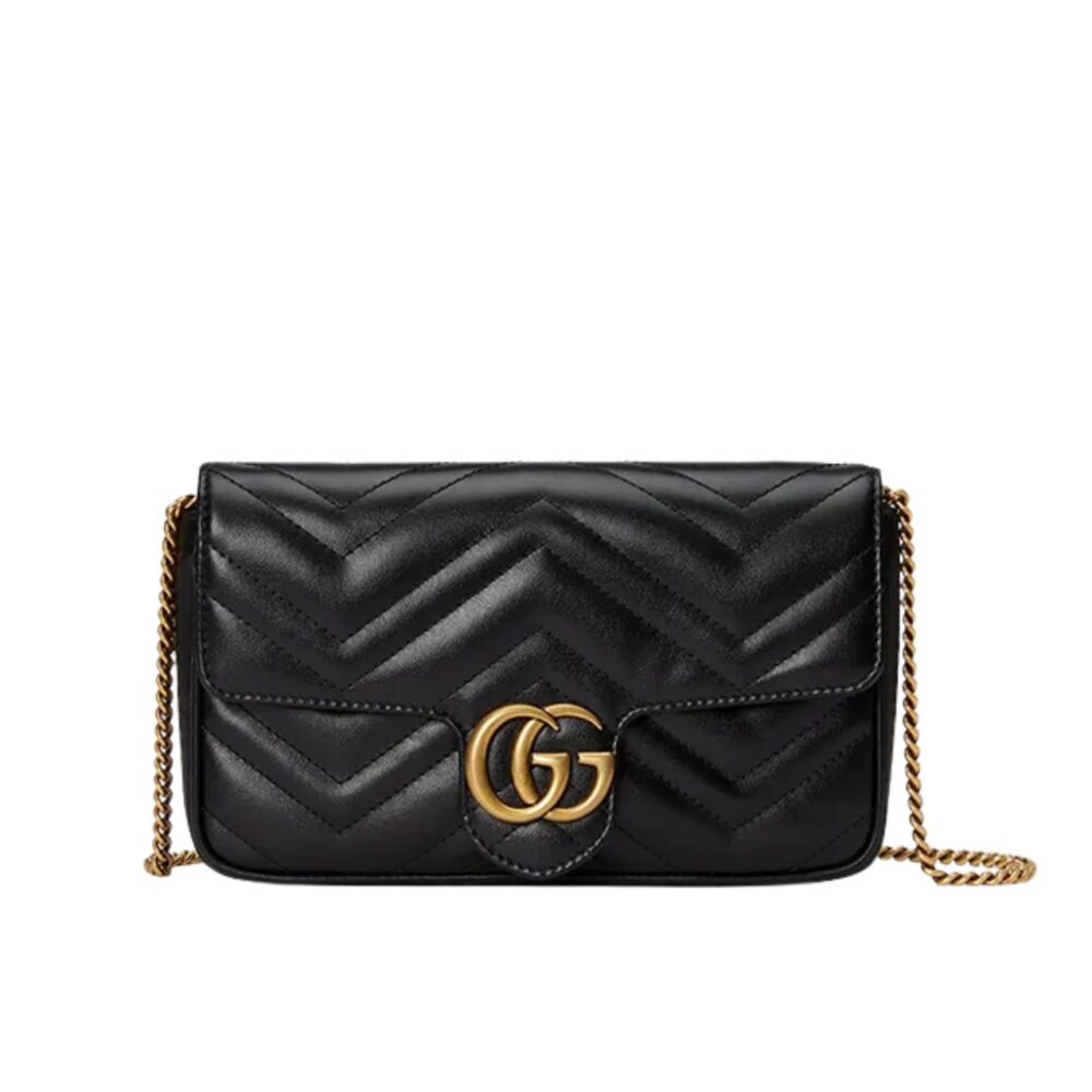 Gucci GG Marmont Super Mini Bag Black 17Cm 476433 DTDCT 1000