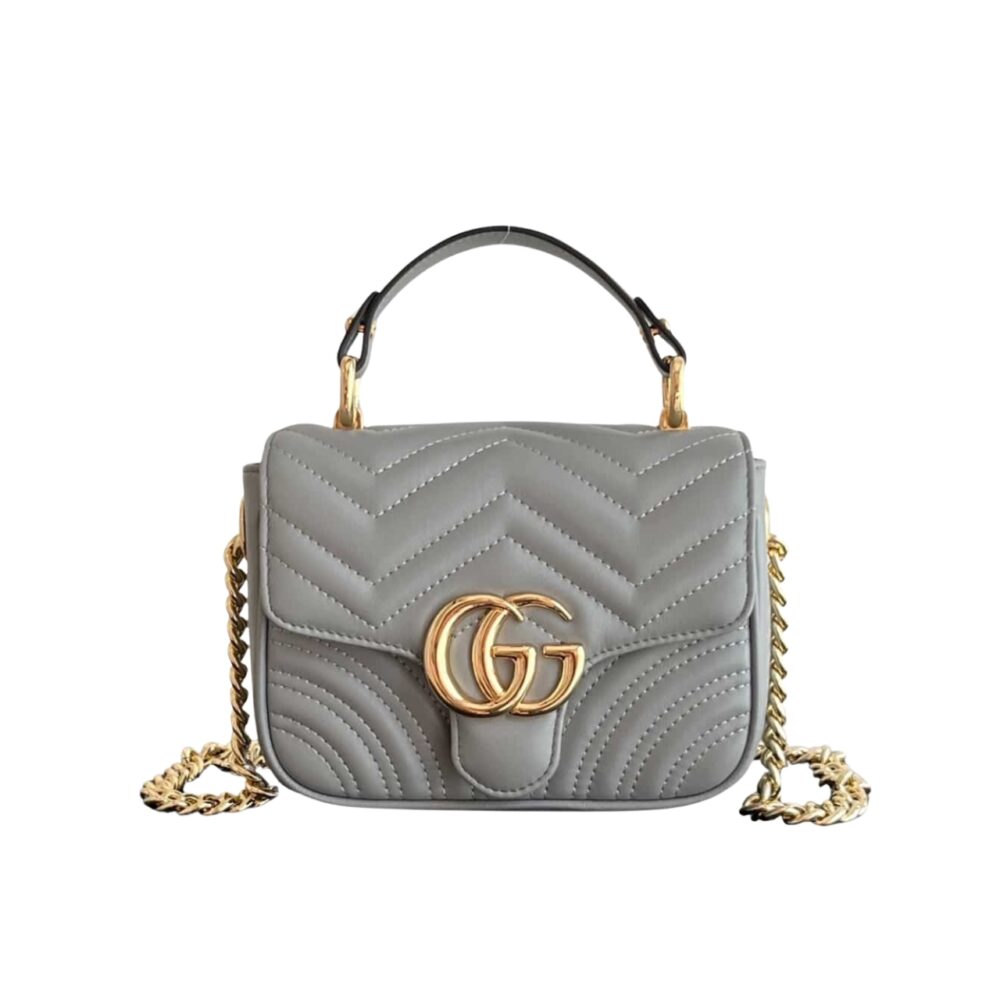 Gucci GG Marmont Mini Shoulder Bag Grey 17Cm