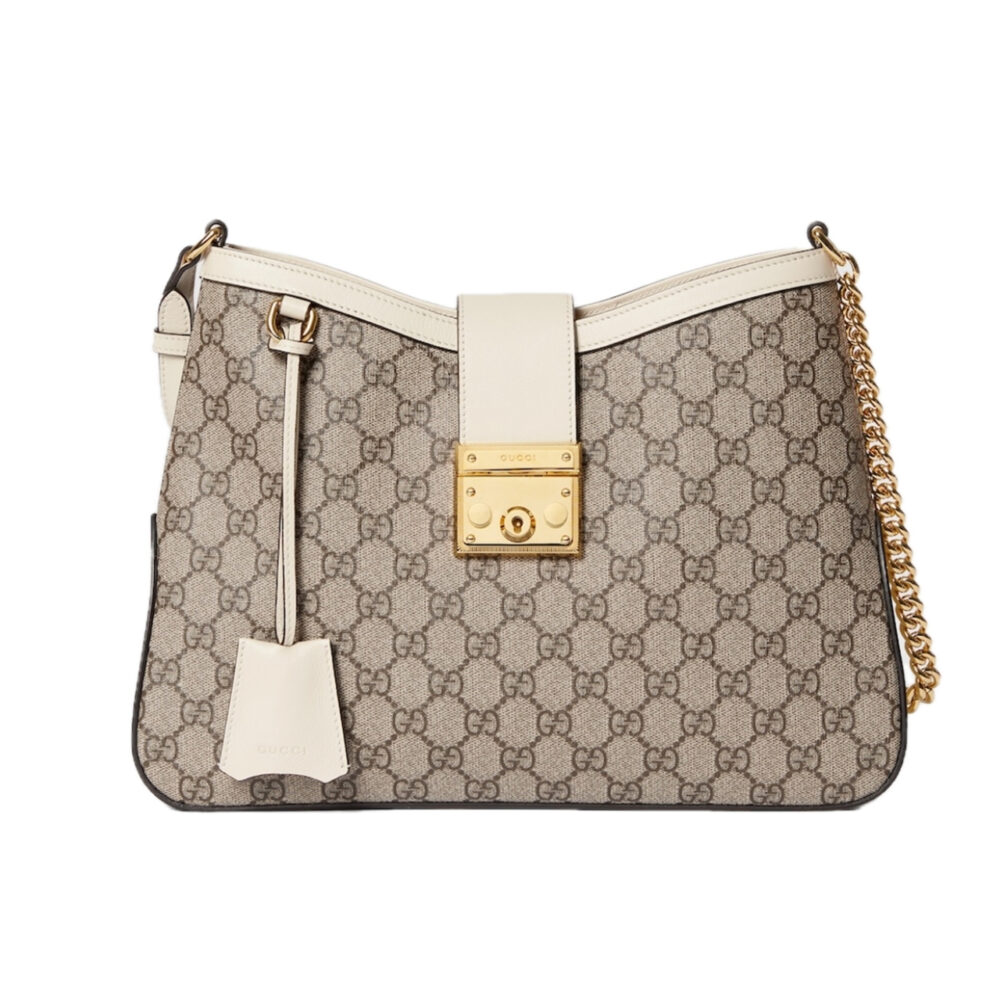 Gucci Padlock GG Medium Shoulder Bag White 29Cm 795113 KHNKG 9761