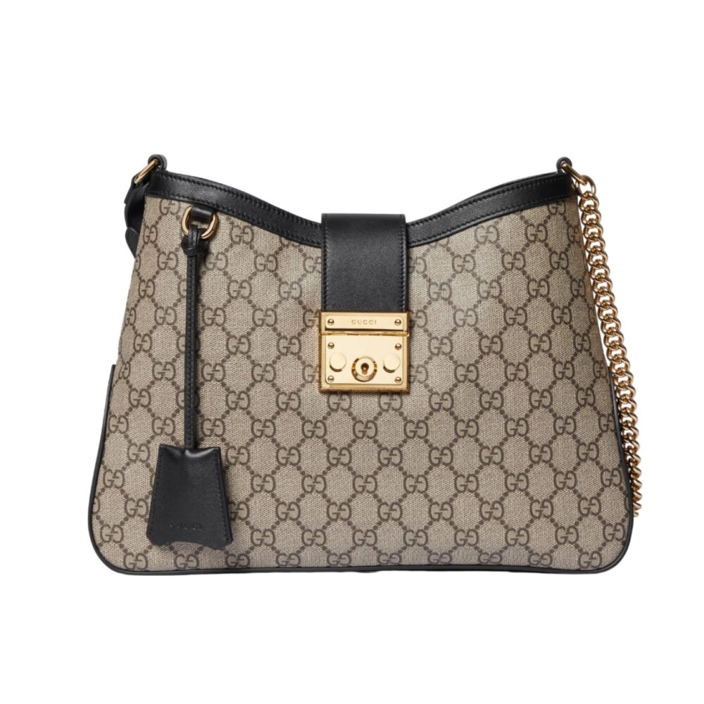 Gucci Padlock GG Medium Shoulder Bag Black 33Cm 795113 KHNKG 9769