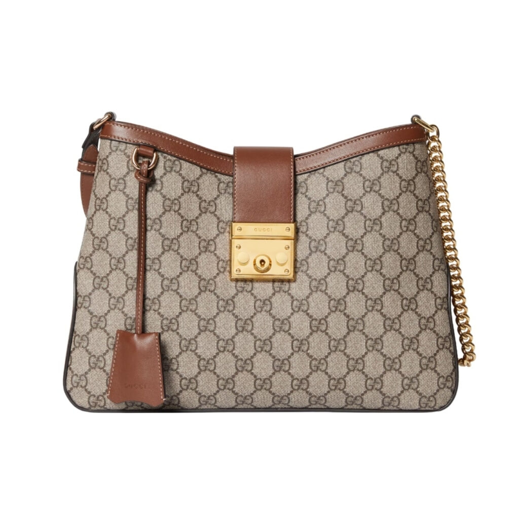 Gucci Padlock GG Medium Shoulder Bag Brown 33Cm 795113 KHNKG 8534
