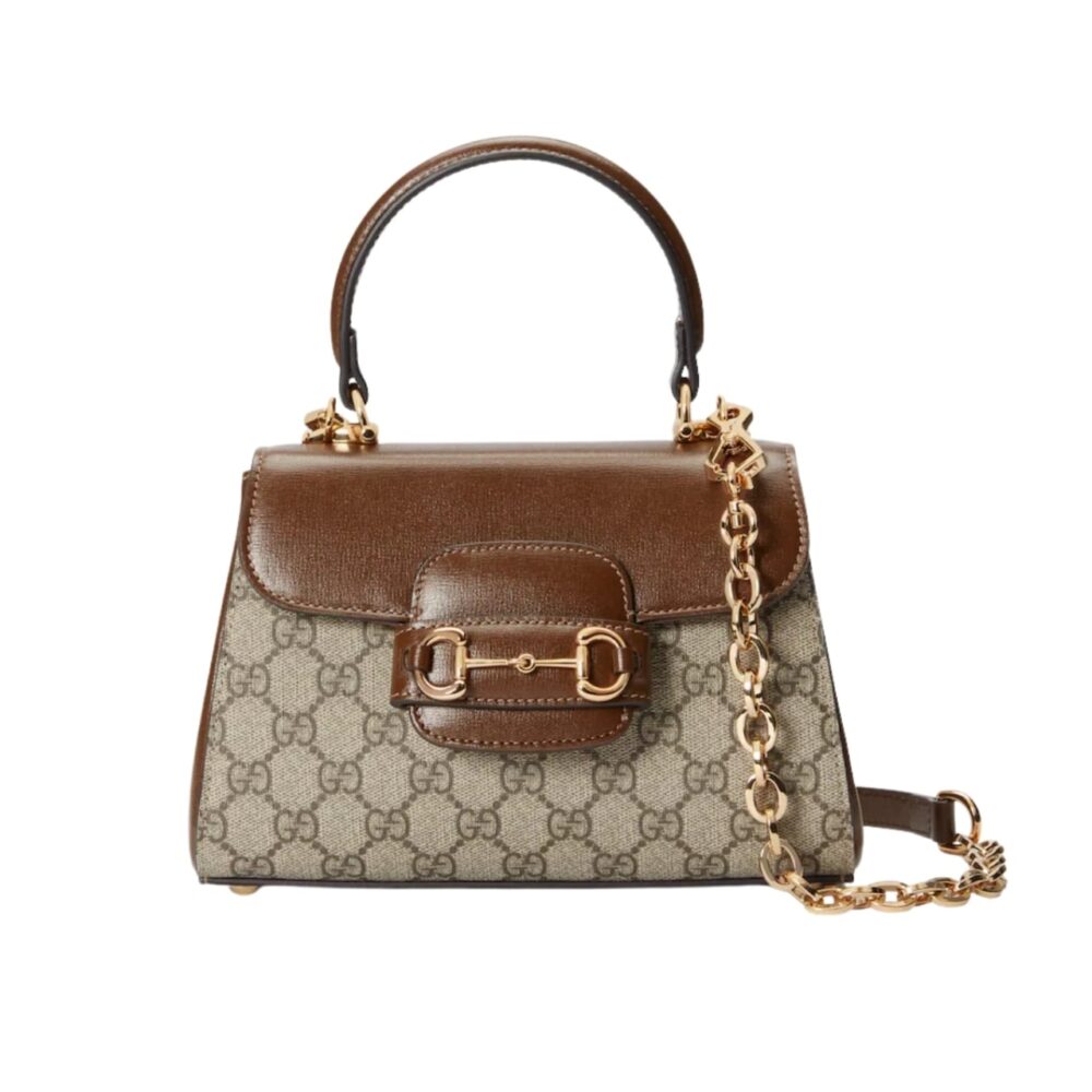 Gucci Horsebit 1955 Mini Top Handle Bag Light Brown 22Cm 703848 9AAAJ 8563
