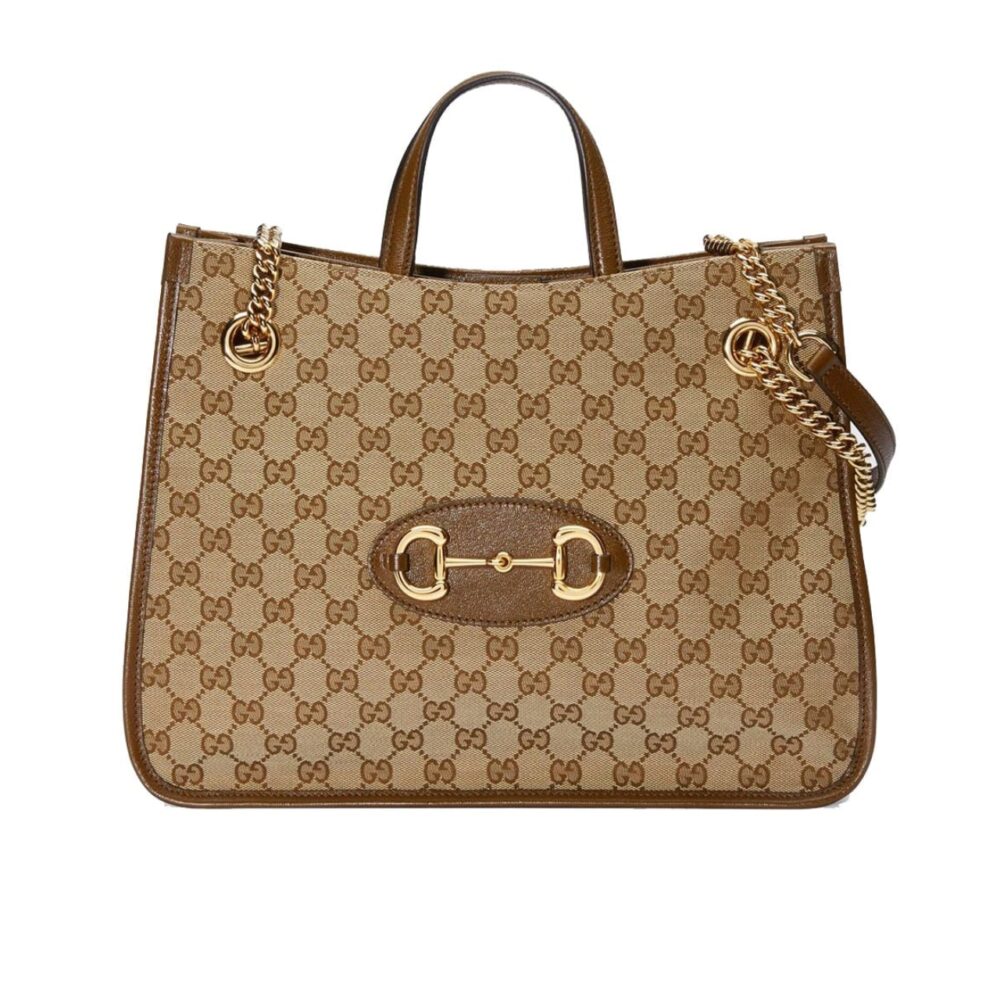 Gucci Horsebit 1955 Shoulder Medium Tote Bag Brown 36Cm 623694