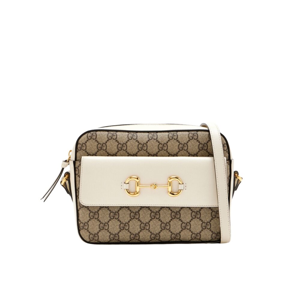 Gucci Horsebit 1955 Small Shoulder Bag Beige And Ebony 23Cm 645454 92TCG 9761
