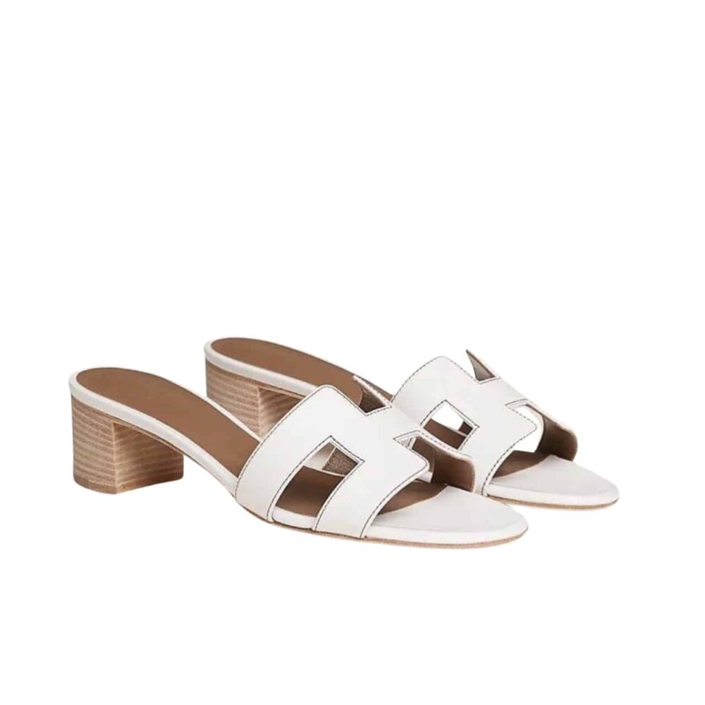 Hermes Oasis Sandals 26MM In White