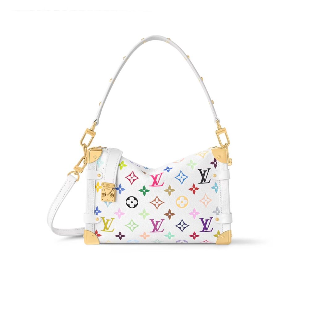 Louis Vuitton X Takashi Murakami Side Trunk MM Multicolore Blanc 23Cm M14046