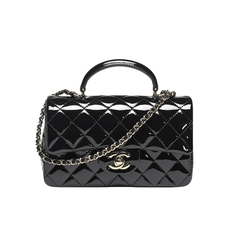 Chanel Mini Classic Handbag With Top Handle Black 20Cm AS2431 B18237 94305