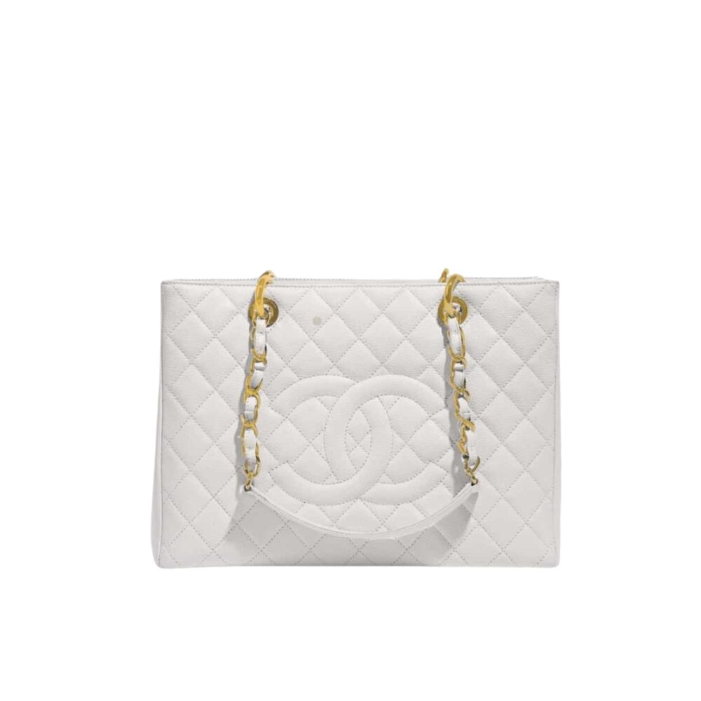 Chanel Bolsa Grand Tote Bag White 33Cm