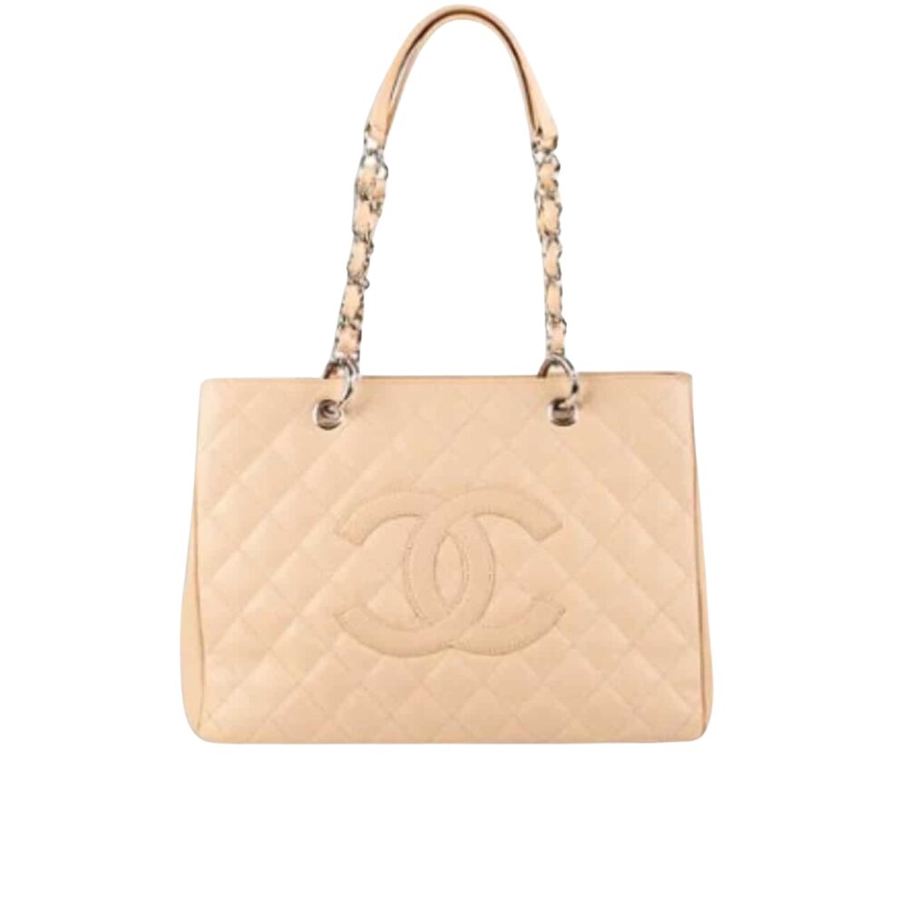 Chanel Grand Shopping Bag Caviar Beige 34Cm