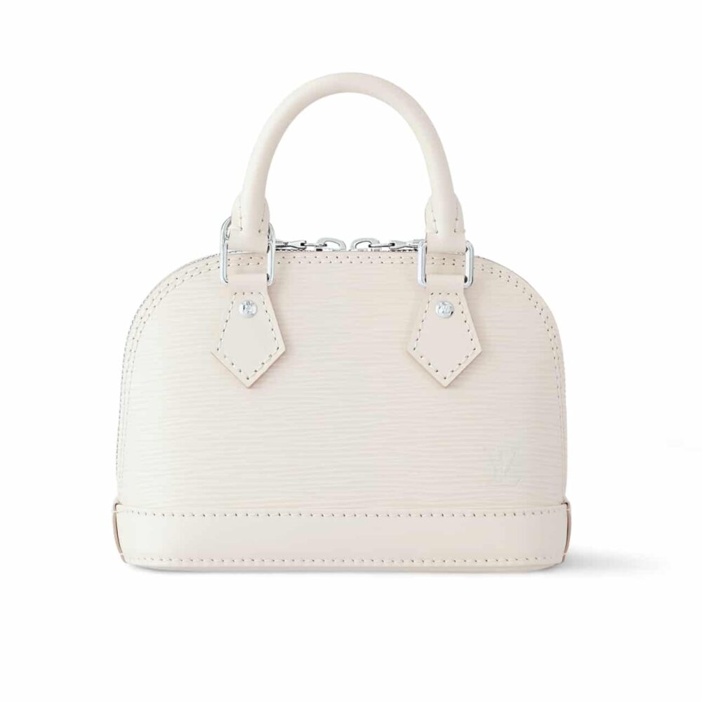 Louis Vuitton Nano Alma Bag White Quartz 18Cm M82411