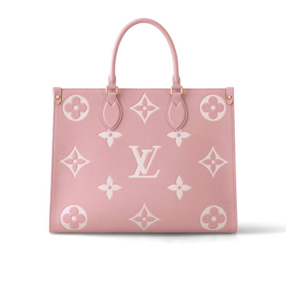 Louis Vuitton Onthego MM Monogram Empreinte Leather Trianon Pink 33Cm M46286