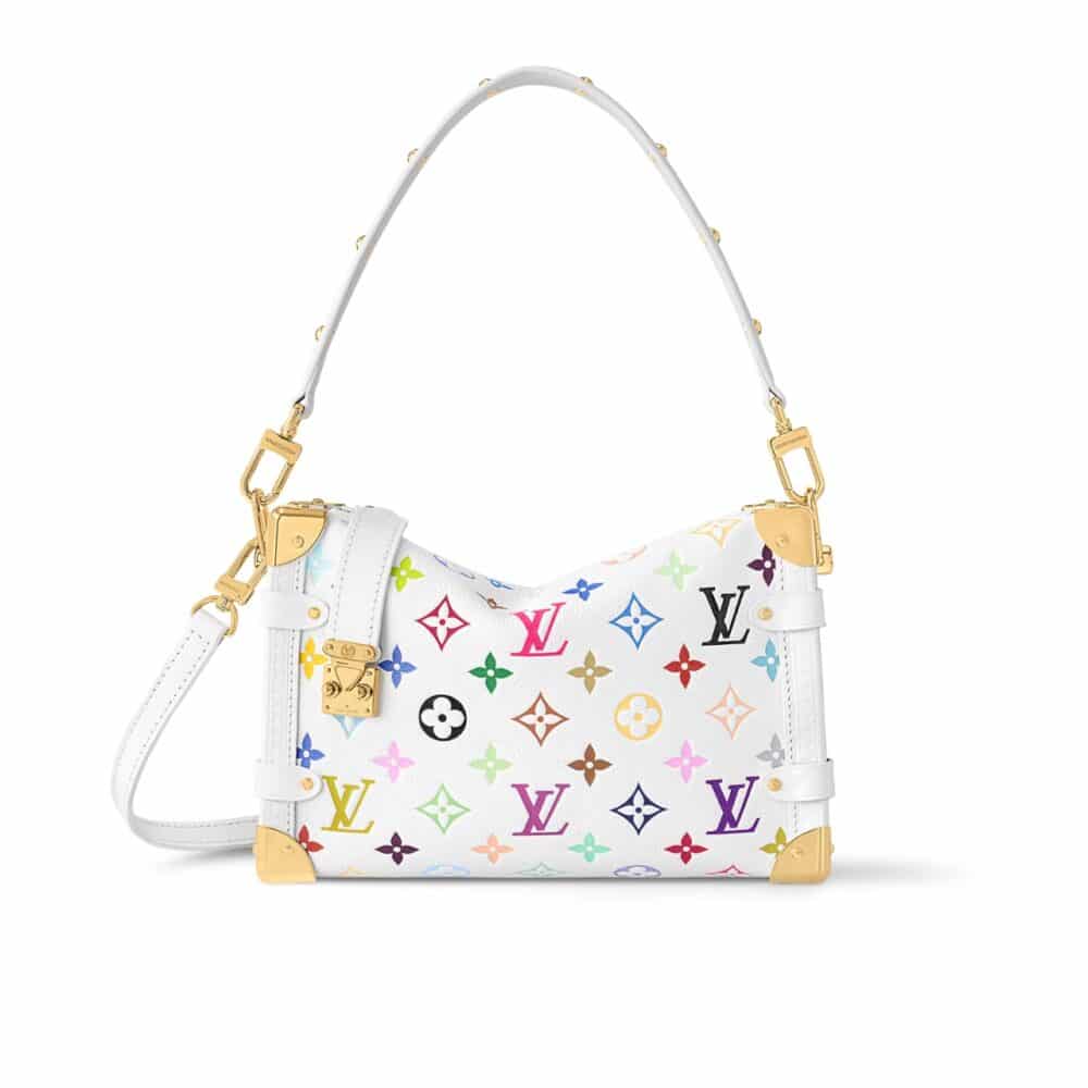 Louis Vuitton X Takashi Murakami Side Trunk MM Multicolore Blanc 23Cm M14046