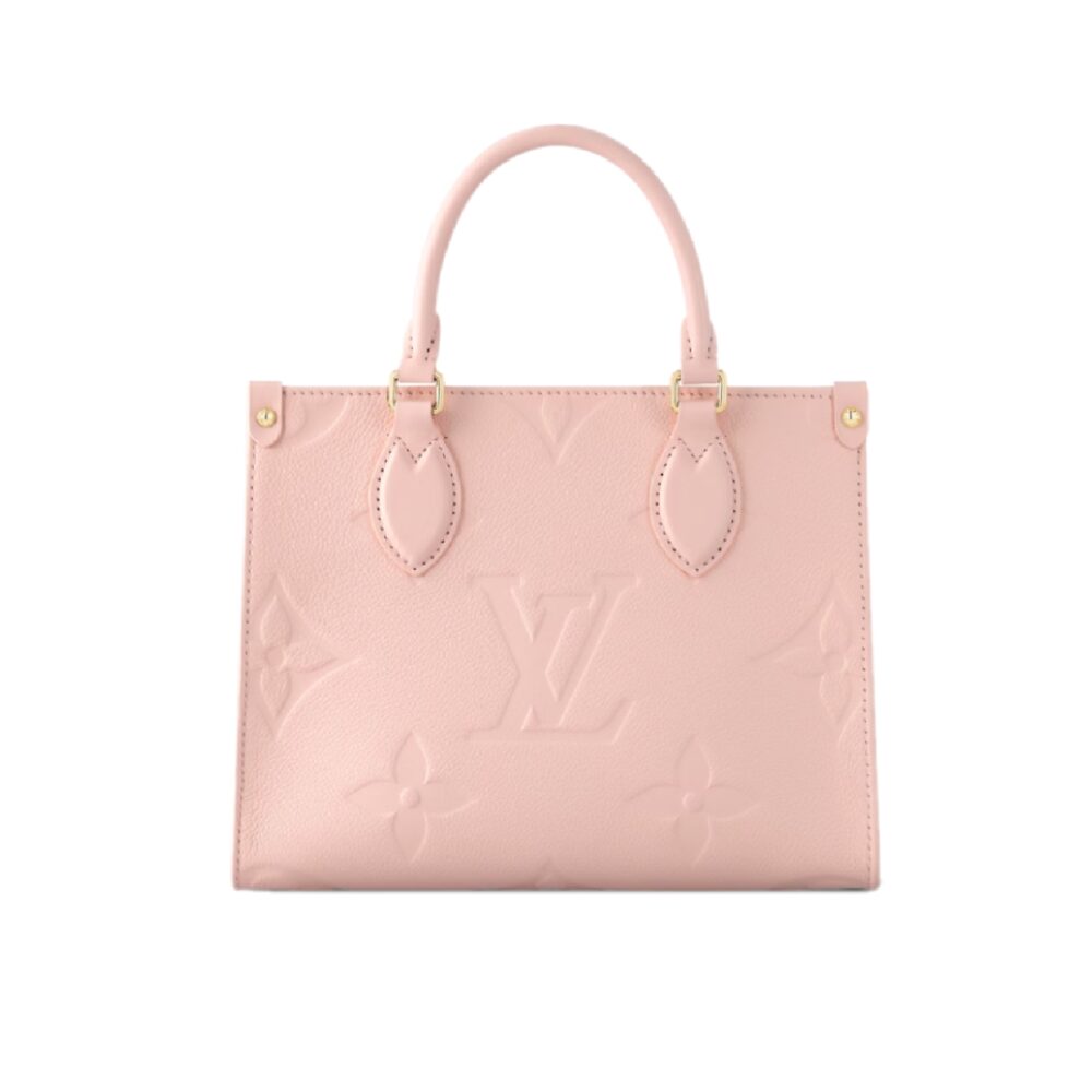 Louis Vuitton Onthego PM Monogram Empreinte Pink Opale 25Cm M47135