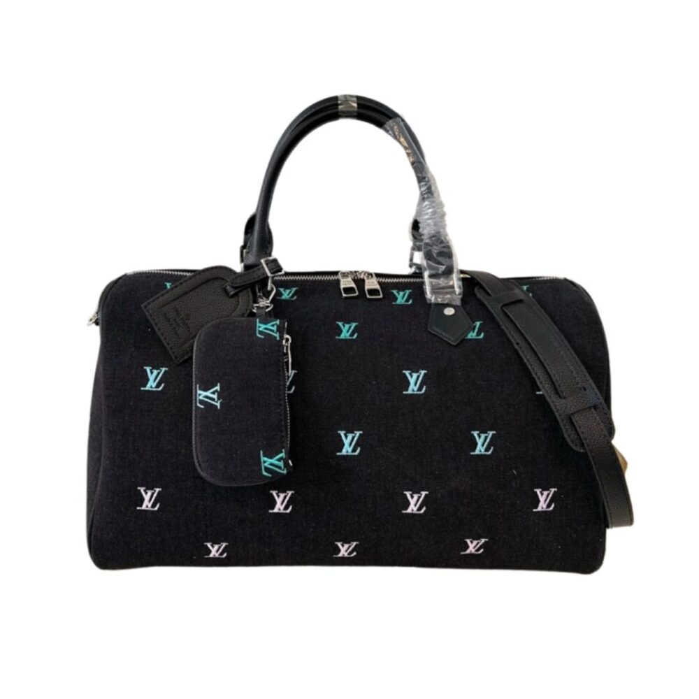 Louis Vuitton Keepall Bandoulière Blue Denim 40Cm