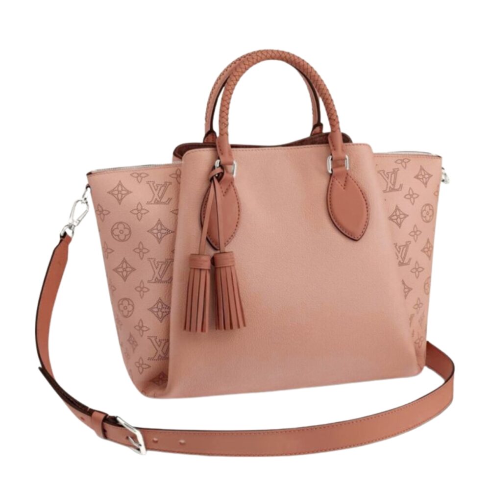 Louis Vuitton Haumea Mahina Magnolia Pink Leather Bag 30Cm M55030