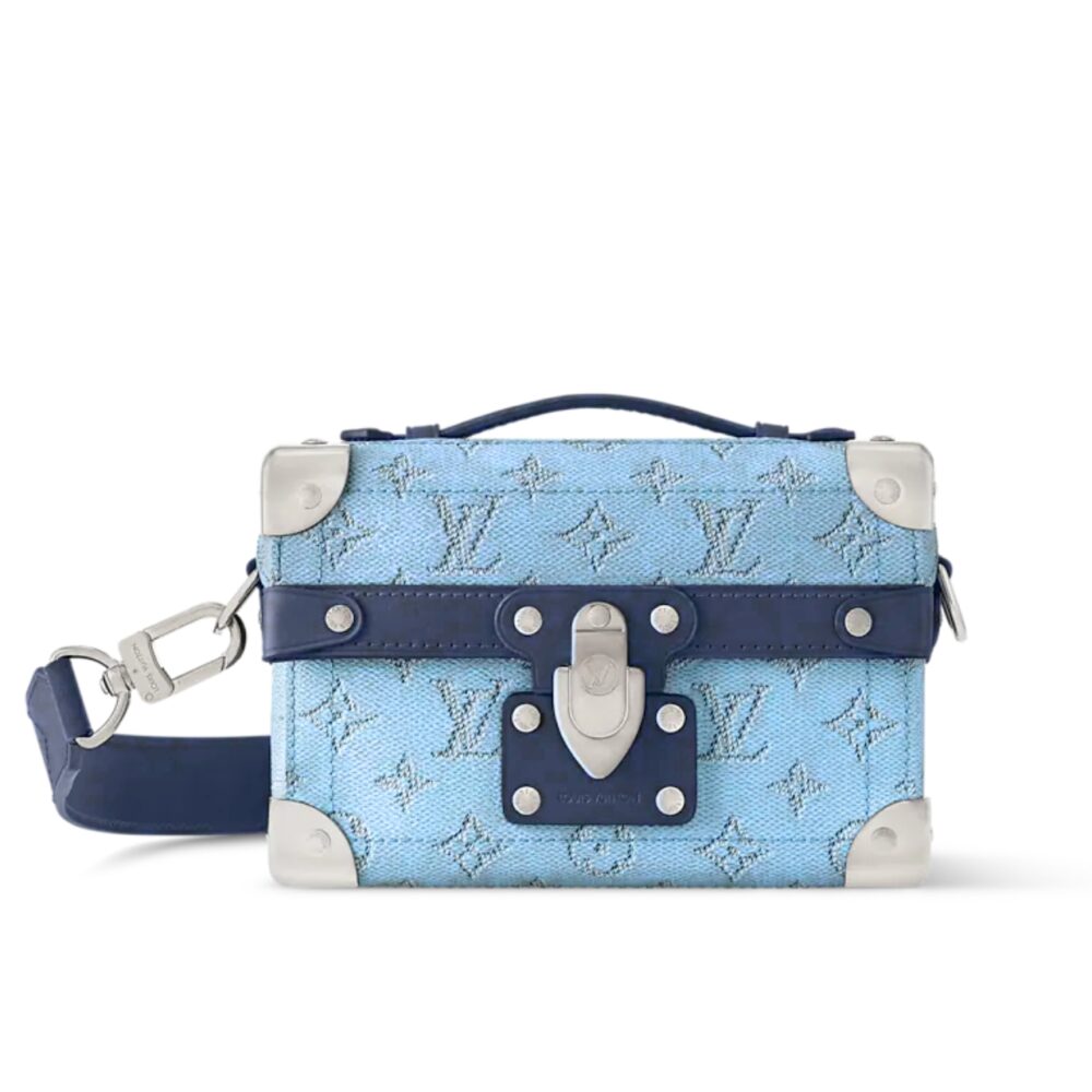 Louis Vuitton Soul Trunk Box Bag Blue 19Cm M15035