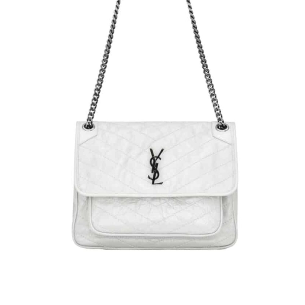 Saint Laurent Niki Baby Chain Bag In White 28Cm 6331601El079207