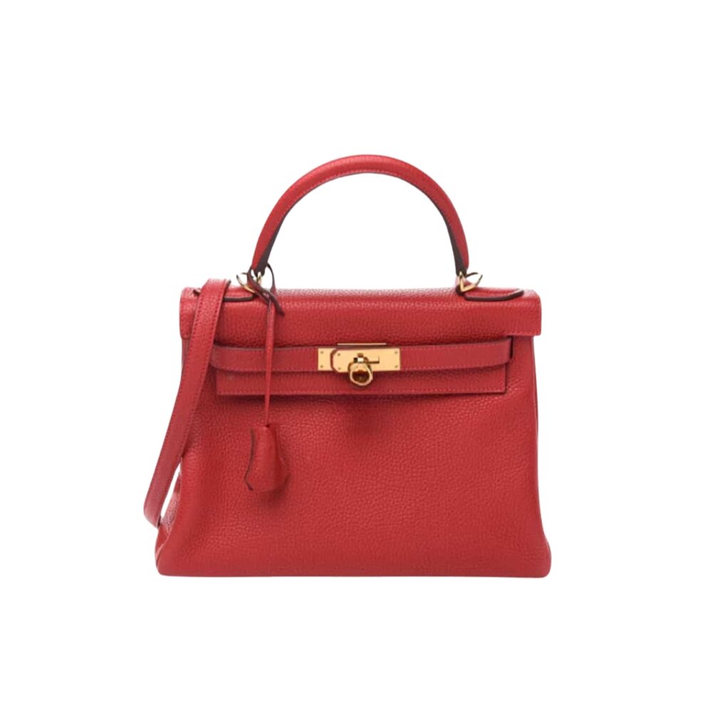 Hermes Kelly 25 Togo Handbag Rouge Casaque 25Cm