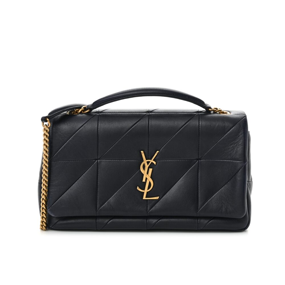 Saint Laurent Niki Shopping Bag In Embossed Leather Black 33Cm