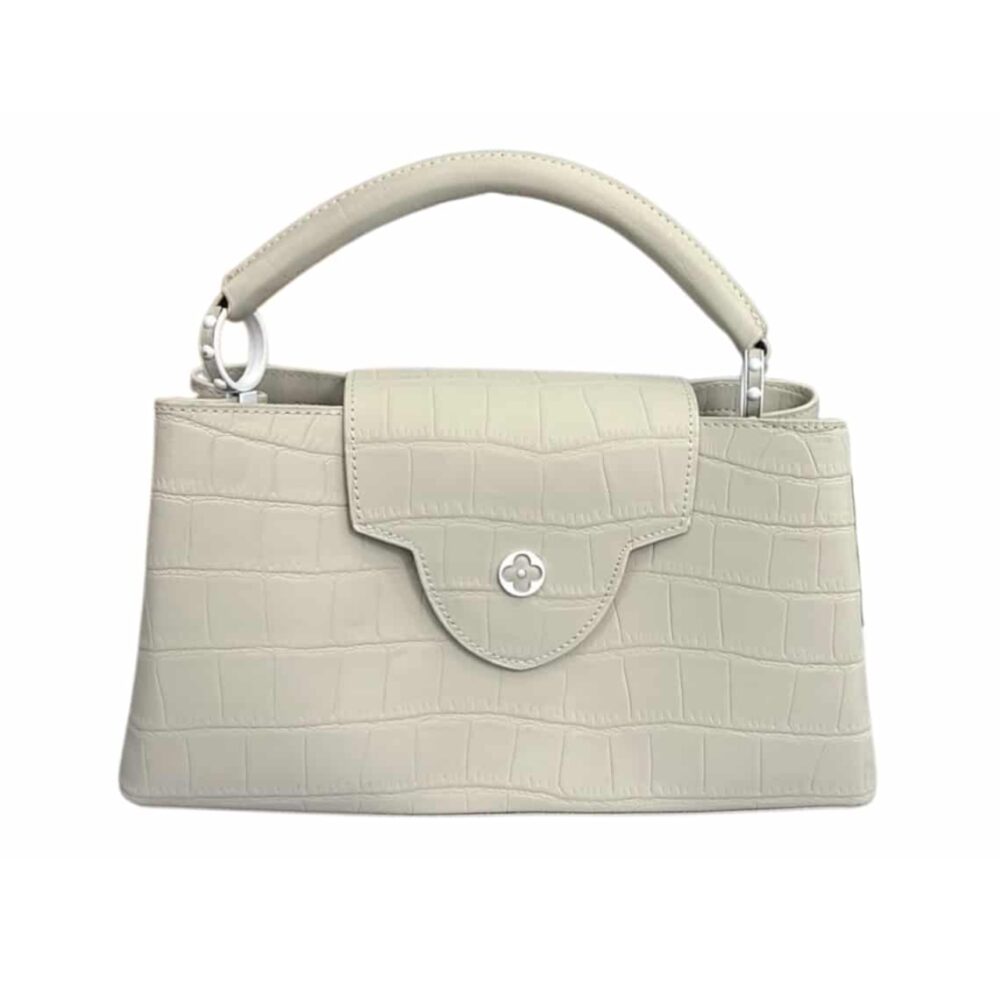 Louis Vuitton Capucines MM East West In Grey 33Cm