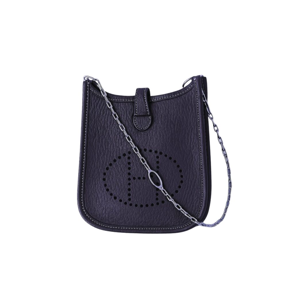 Hermes Mini Evelyne Bag Blue Nuit 17cm