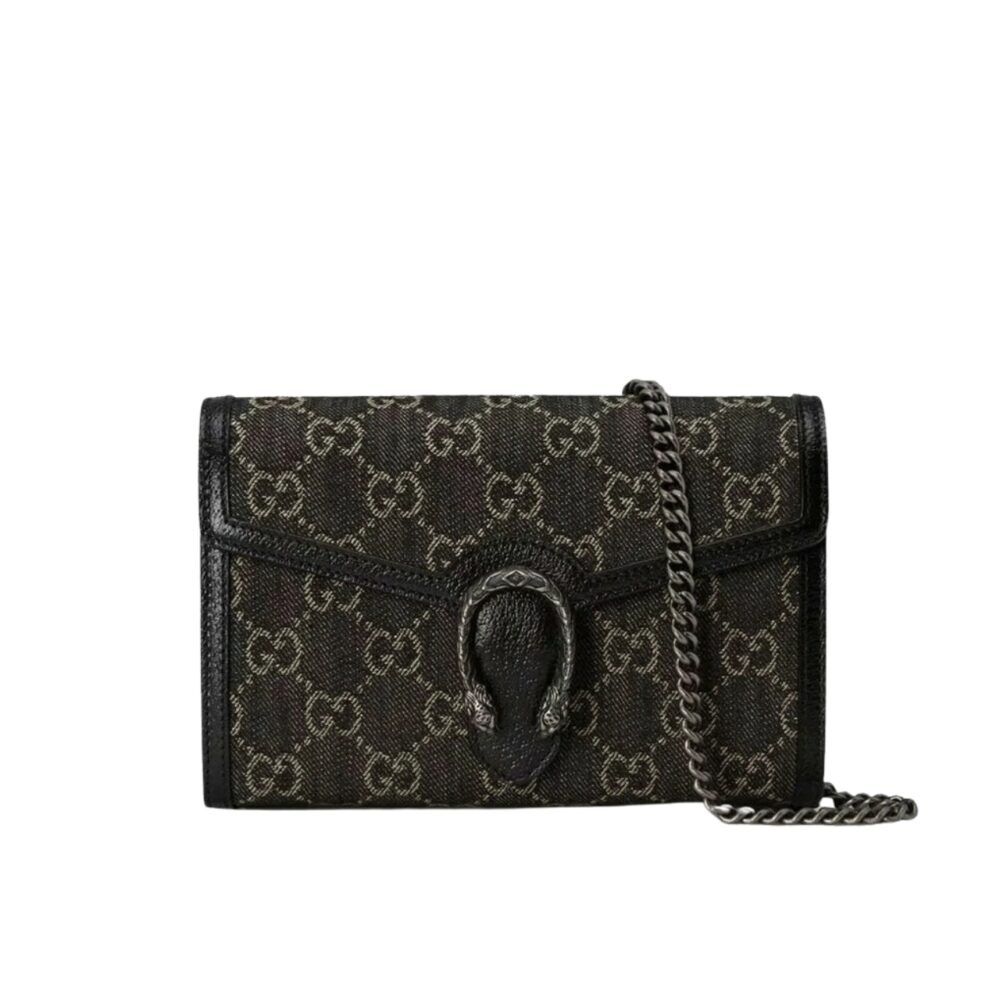 Gucci Dionysus Small GG Shoulder Bag Black And Ivory 25Cm 499623 UN3BN 1274