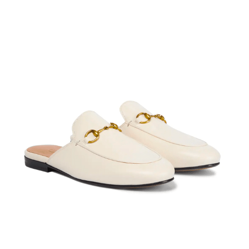Gucci Princetown Leather Slipper White 423513 C9D00 9022