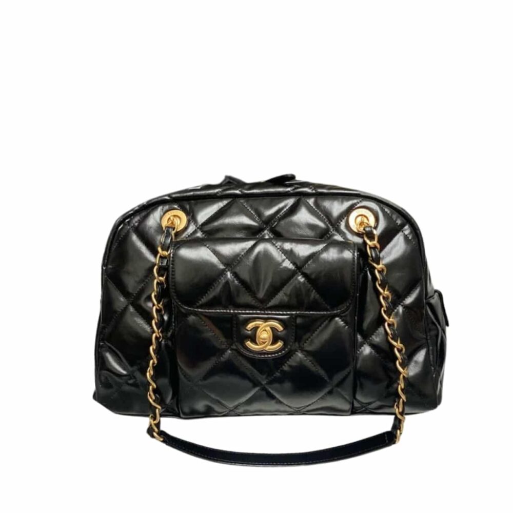 Chanel Bowling Bag Black 34Cm
