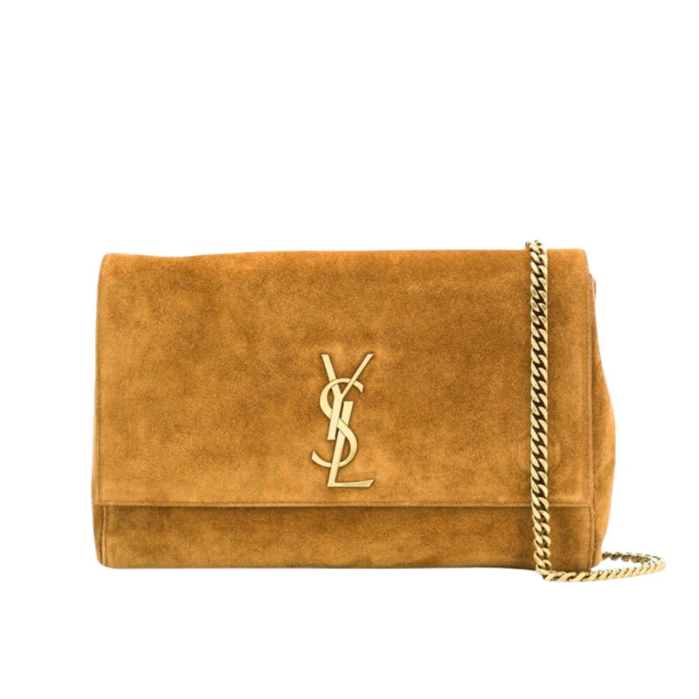 Saint Laurent Kate Medium Reversible Chain Bag In Suede Tan 28Cm