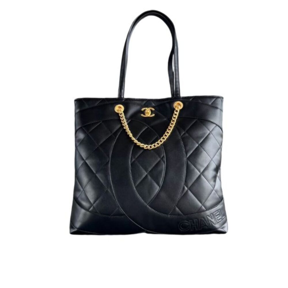 Chanel CC Shopping Bag Black 37Cm